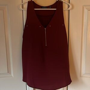 Tempted Burgundy Sleeveless Blouse Size Large